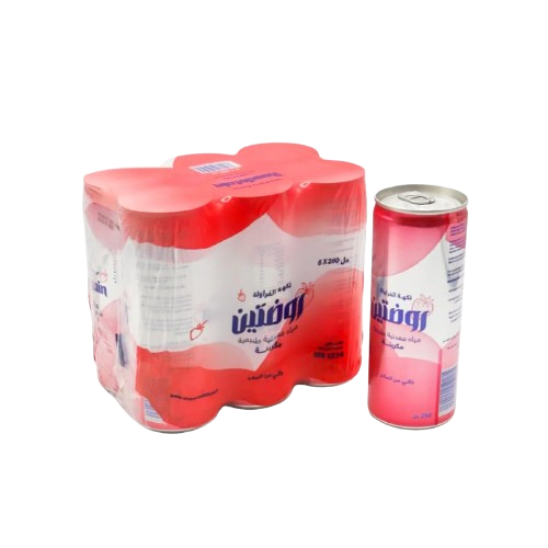 مياه عبوة معدنية نكهة فراولة خالي سكر 250 مل روضتين